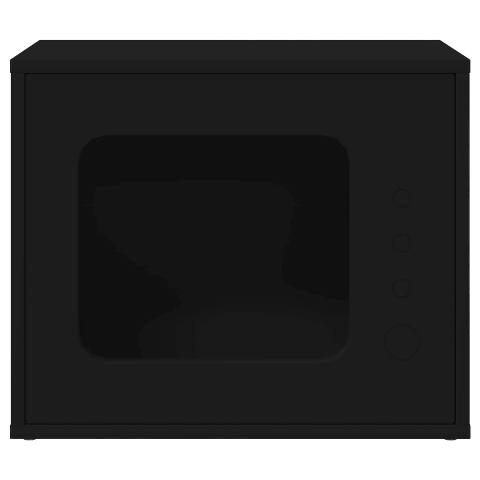 Kissatalo Musta 51 x 30 x 42 cm Tekninen puu