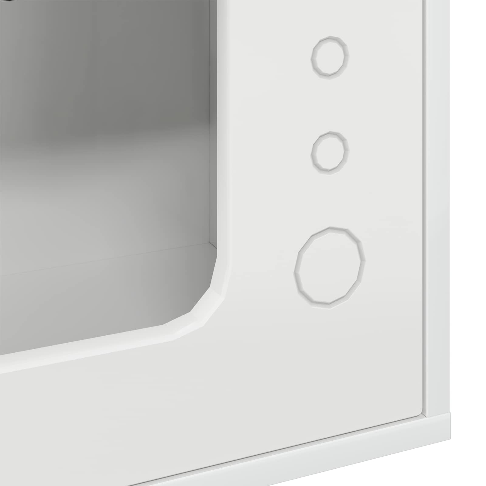 Kissatalo Kiiltävä Valkoinen 51 x 30 x 42 cm Tekninen puu - Image 6