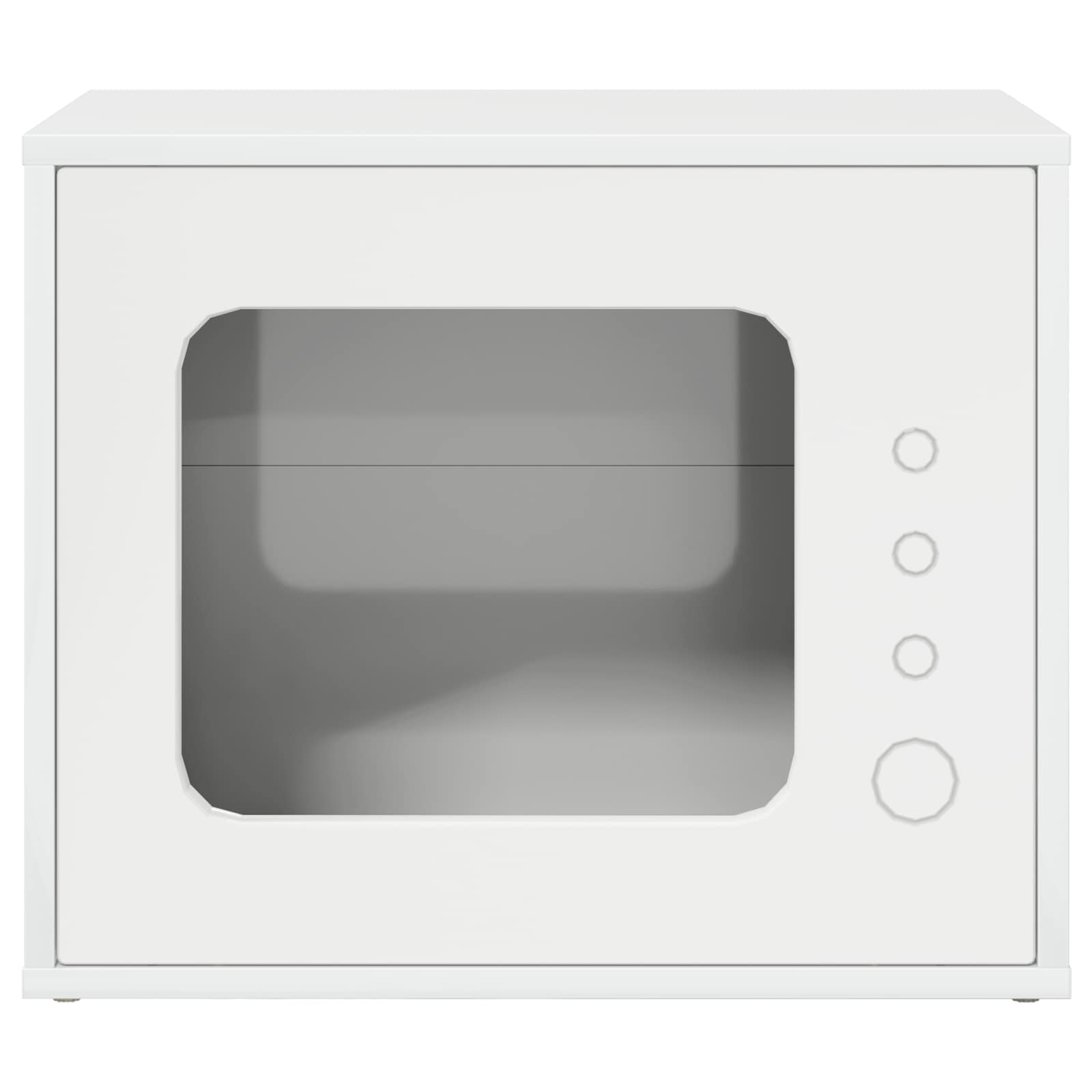 Kissatalo Kiiltävä Valkoinen 51 x 30 x 42 cm Tekninen puu