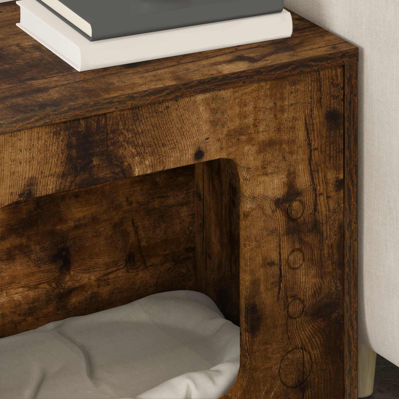 Kissatalo Savupähkinä 51 x 30 x 42 cm Tekninen puu - Image 4