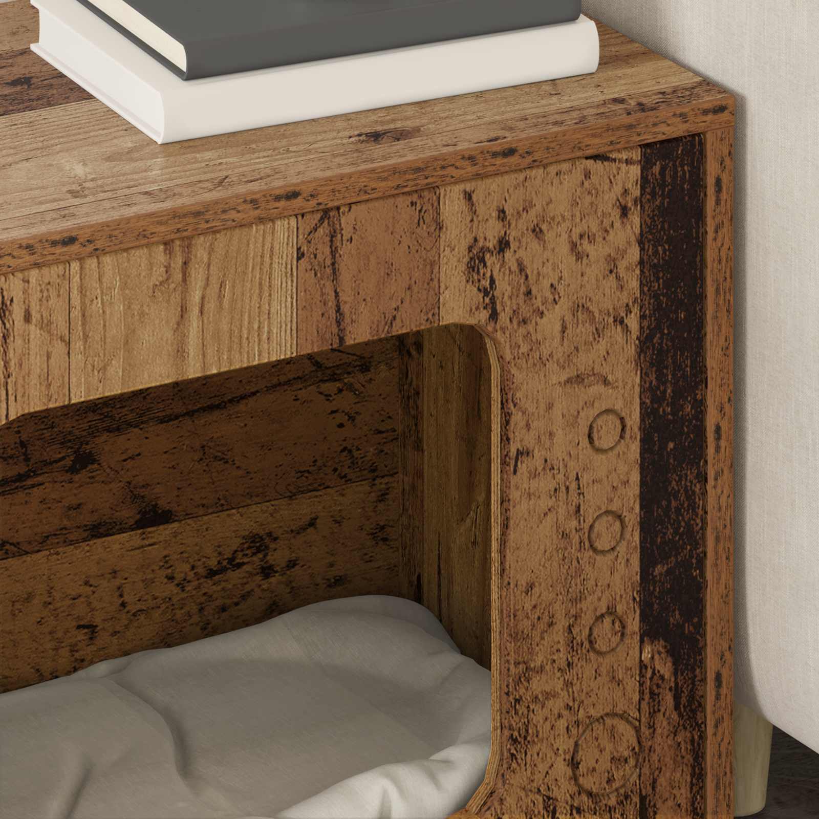 Kissatalo Vanha puu 51 x 30 x 42 cm Tekninen puu - Image 4