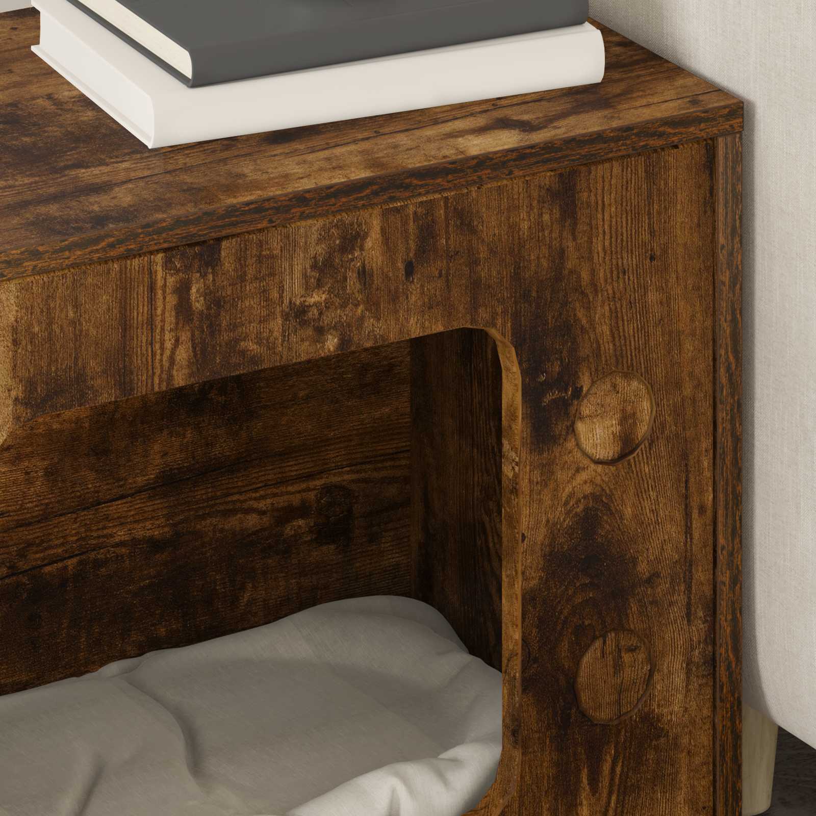 Kissatalo Savupähkinä 51 x 30 x 52 cm Tekninen puu - Image 4