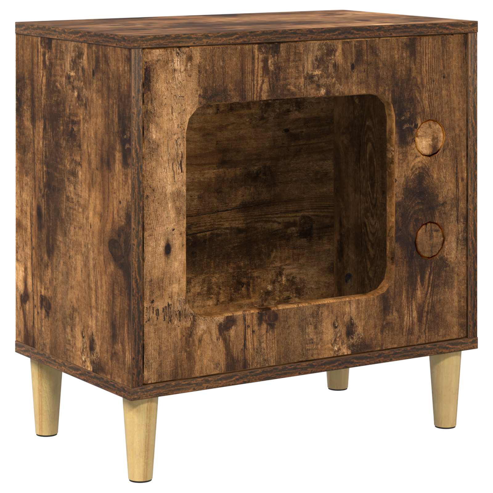 Kissatalo Savupähkinä 51 x 30 x 52 cm Tekninen puu