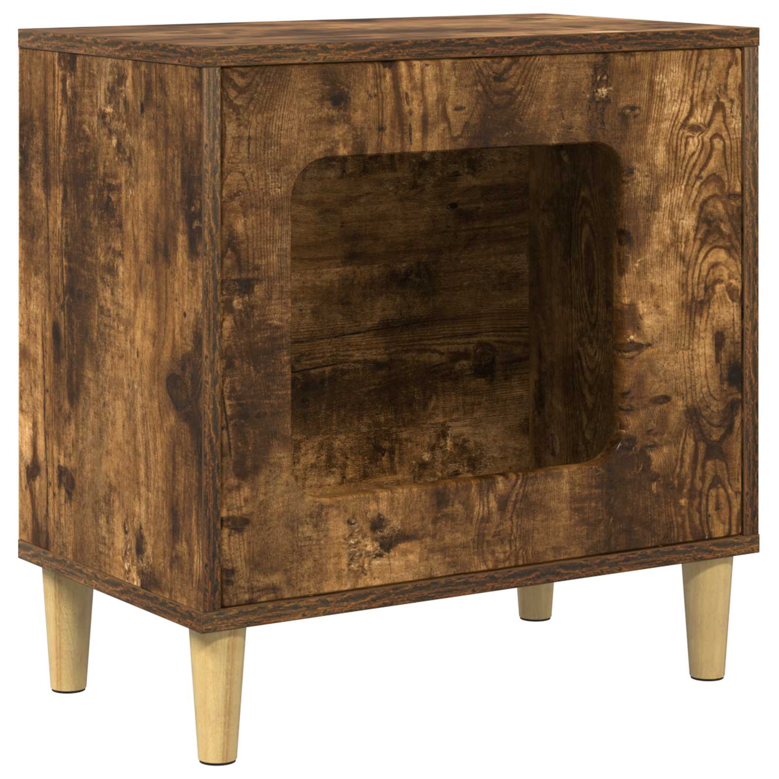 Thumbnail - vidaXL Katzenhaus Geräucherte Eiche 51 x 30 x 52 cm Holzwerkstoff