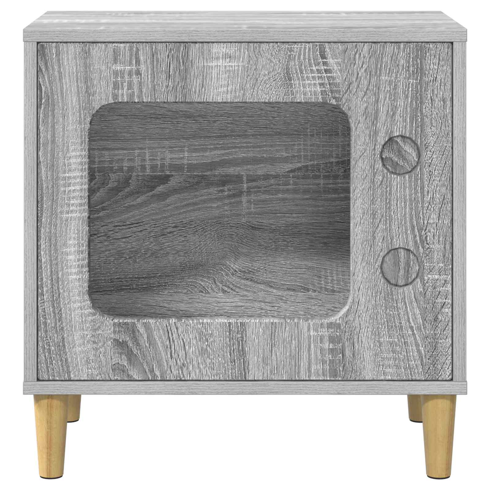 Kissatalo Harmaa Sonoma 51 x 30 x 52 cm Tekninen puu - Image 5