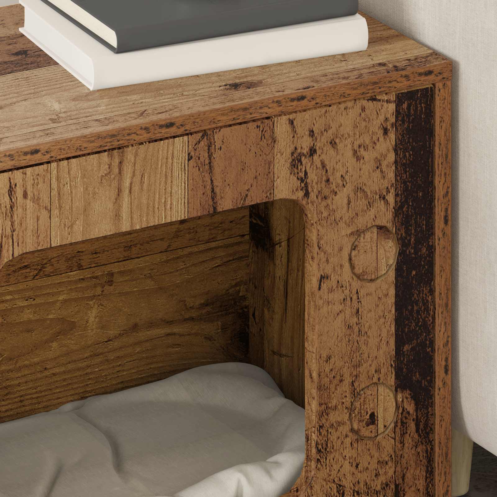 Kissatalo Vanha puu 51 x 30 x 52 cm Tekninen puu - Image 4