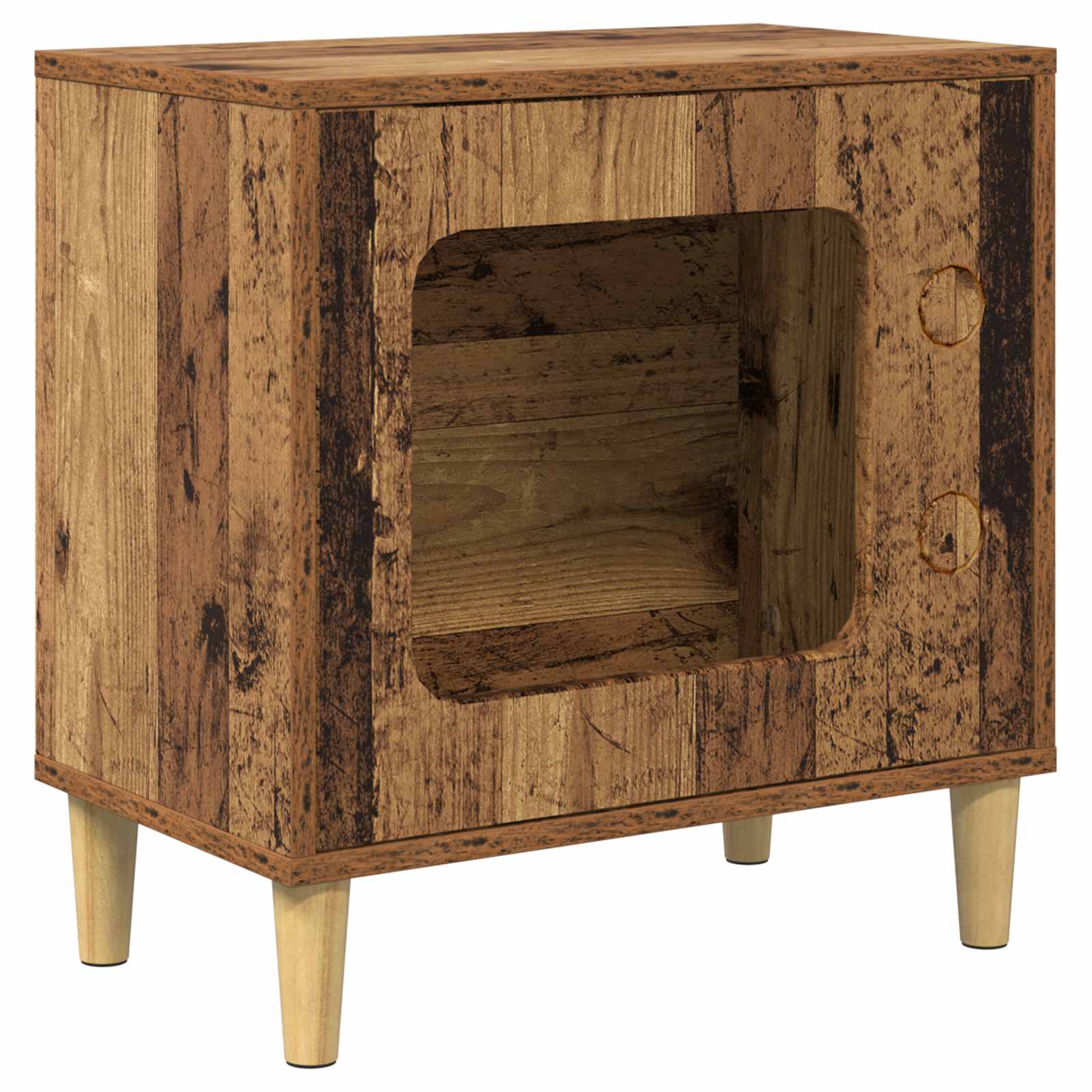 Kissatalo Vanha puu 51 x 30 x 52 cm Tekninen puu