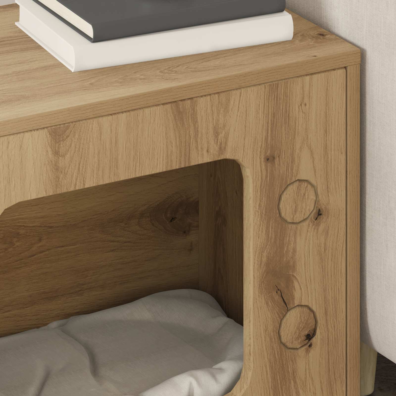 Kissatalo Taidekoivu 51 x 30 x 52 cm Tekninen puu - Image 4