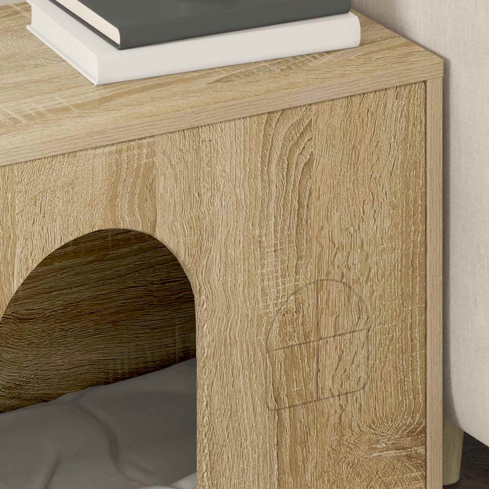 Kissatalo Sonoma 51 x 30 x 52 cm Tekninen puu - Image 4