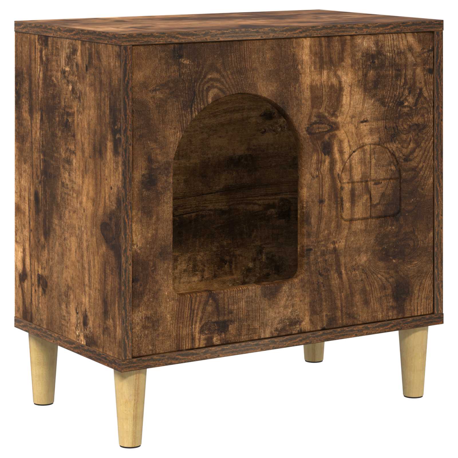 Thumbnail - vidaXL Katzenhaus Geräucherte Eiche 51 x 30 x 52 cm Holzwerkstoff