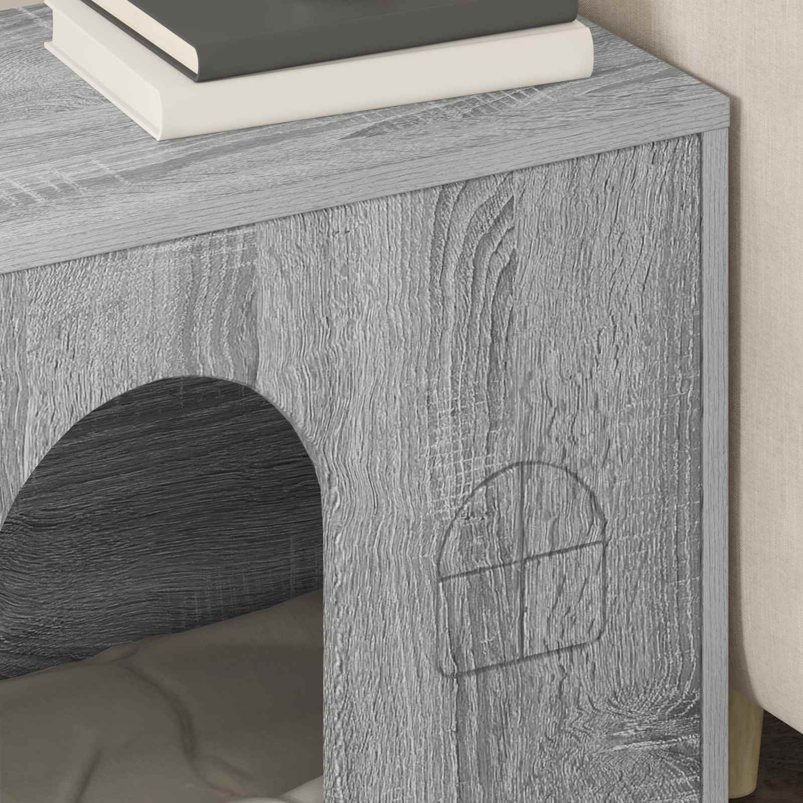 Kissatalo Harmaa Sonoma 51 x 30 x 52 cm Tekninen puu - Image 4