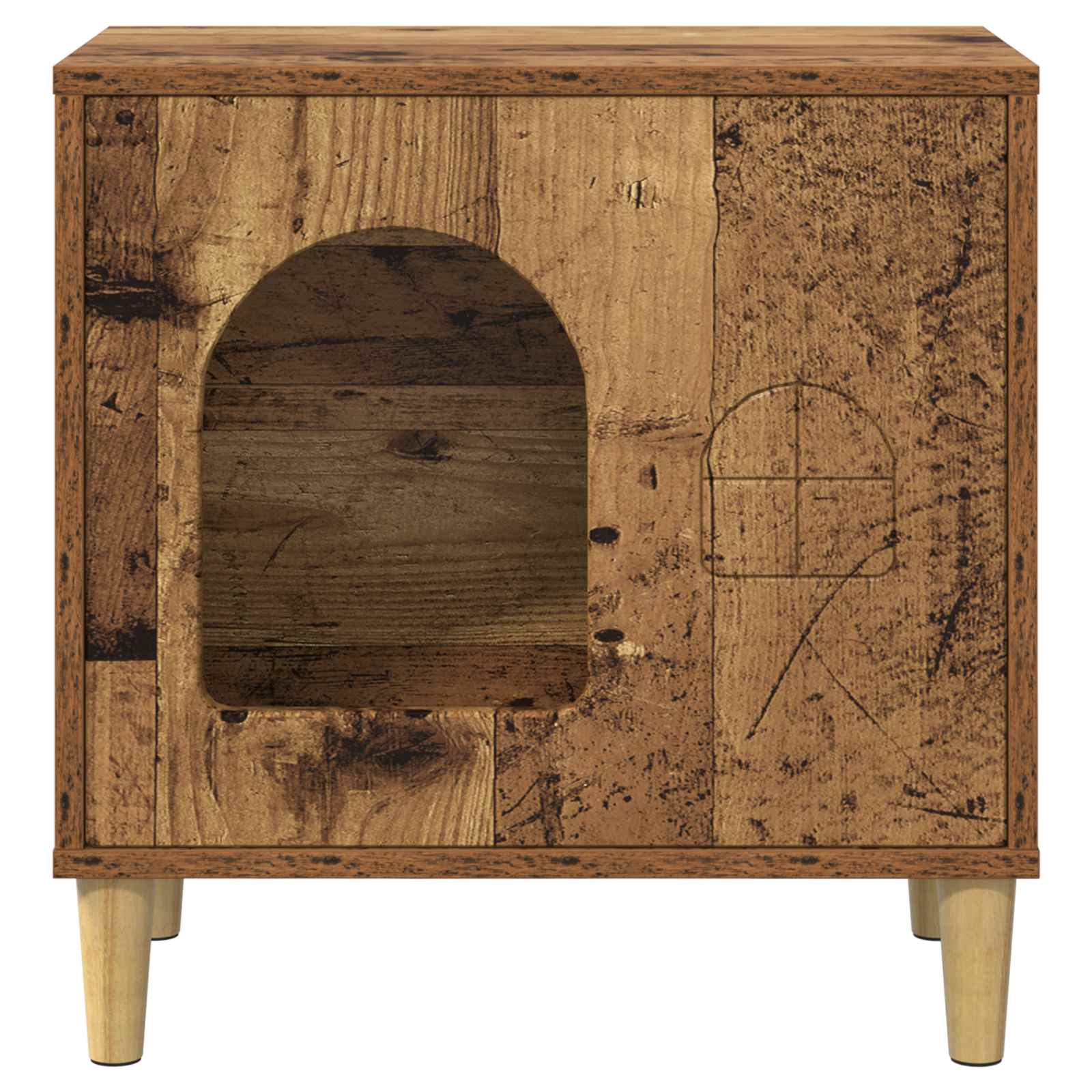 Kissatalo Vanha puu 51 x 30 x 52 cm Tekninen puu - Image 5