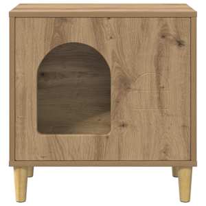 Kočičí dům Umělecký dub 51 x 30 x 52 cm kompozitní dřevo - obrázek 5