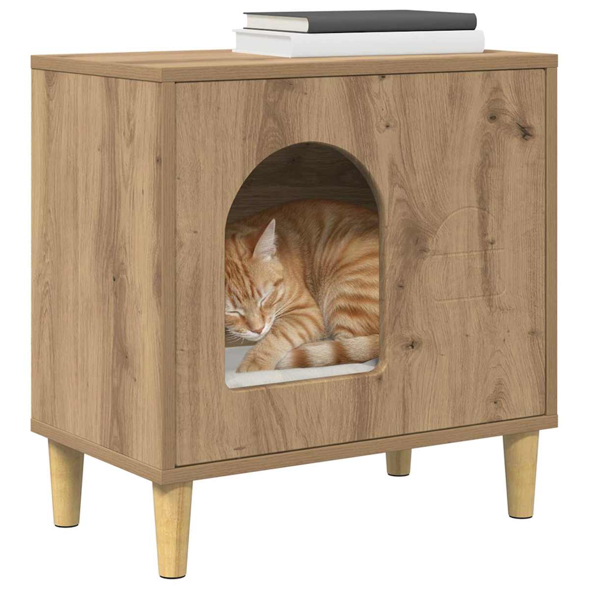 Kat Hus 51 x 30 x 52 cm Konstrueret træ - Billede 3