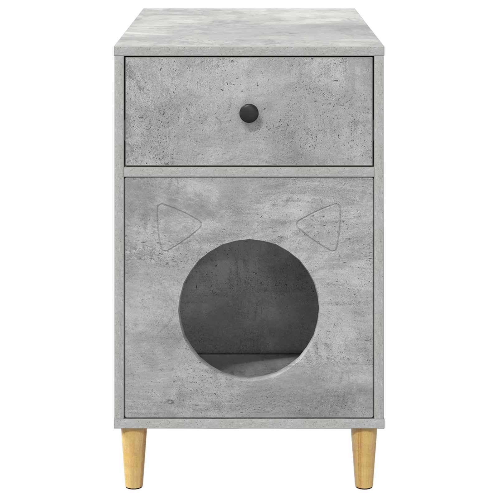 Kissatalo Betoni 72 x 42.5 x 70 cm Tekninen puu - Image 7