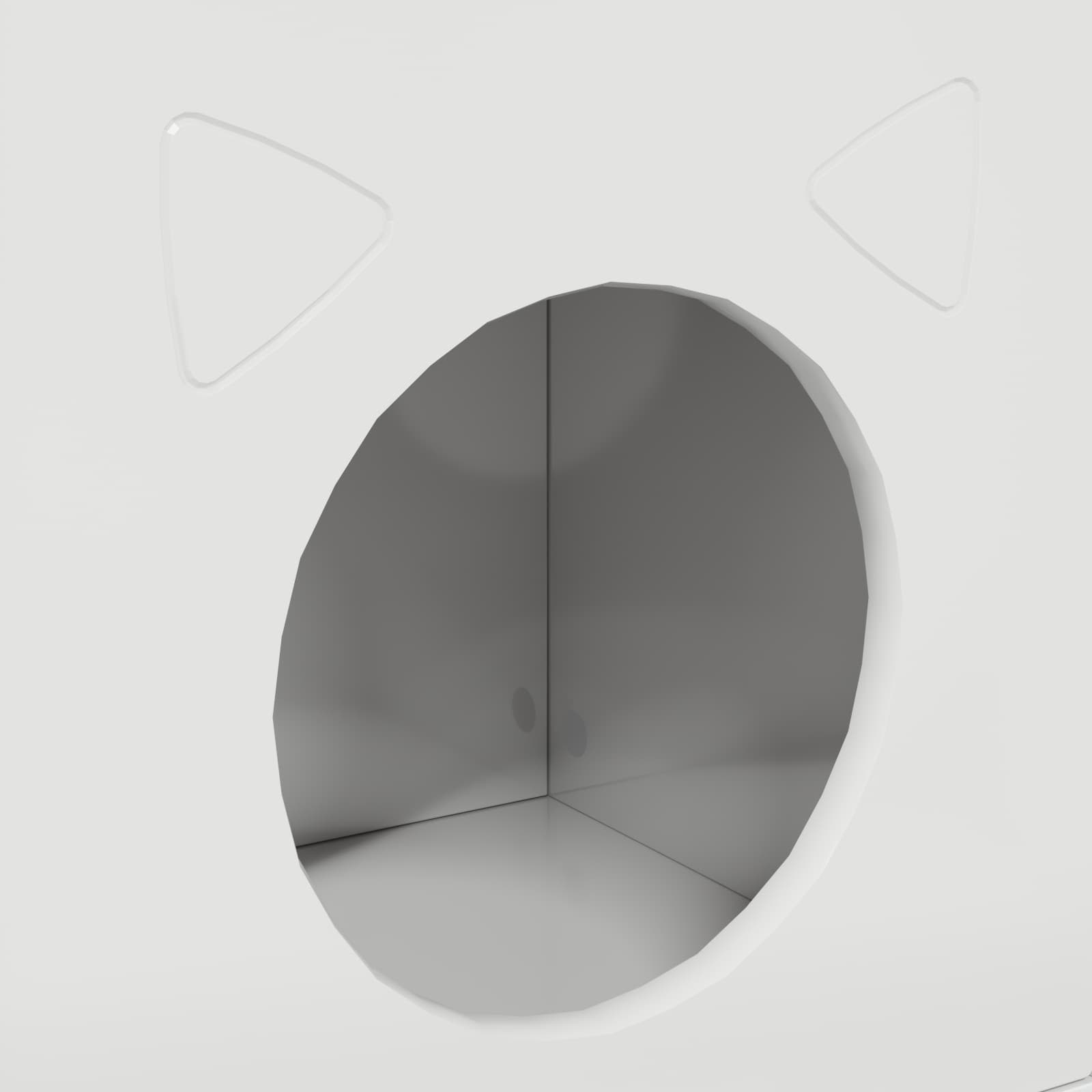 Kissatalo Kiiltävä Valkoinen 72 x 42.5 x 70 cm Tekninen puu - Image 11