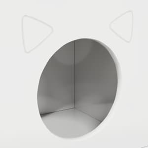 Kočičí dům Lesklá Bílá 72 x 42.5 x 70 cm kompozitní dřevo - obrázek 11