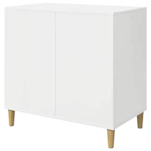 Kočičí dům Lesklá Bílá 72 x 42.5 x 70 cm kompozitní dřevo - obrázek 8