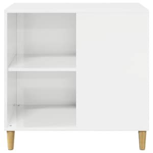 Kočičí dům Lesklá Bílá 72 x 42.5 x 70 cm kompozitní dřevo - obrázek 6