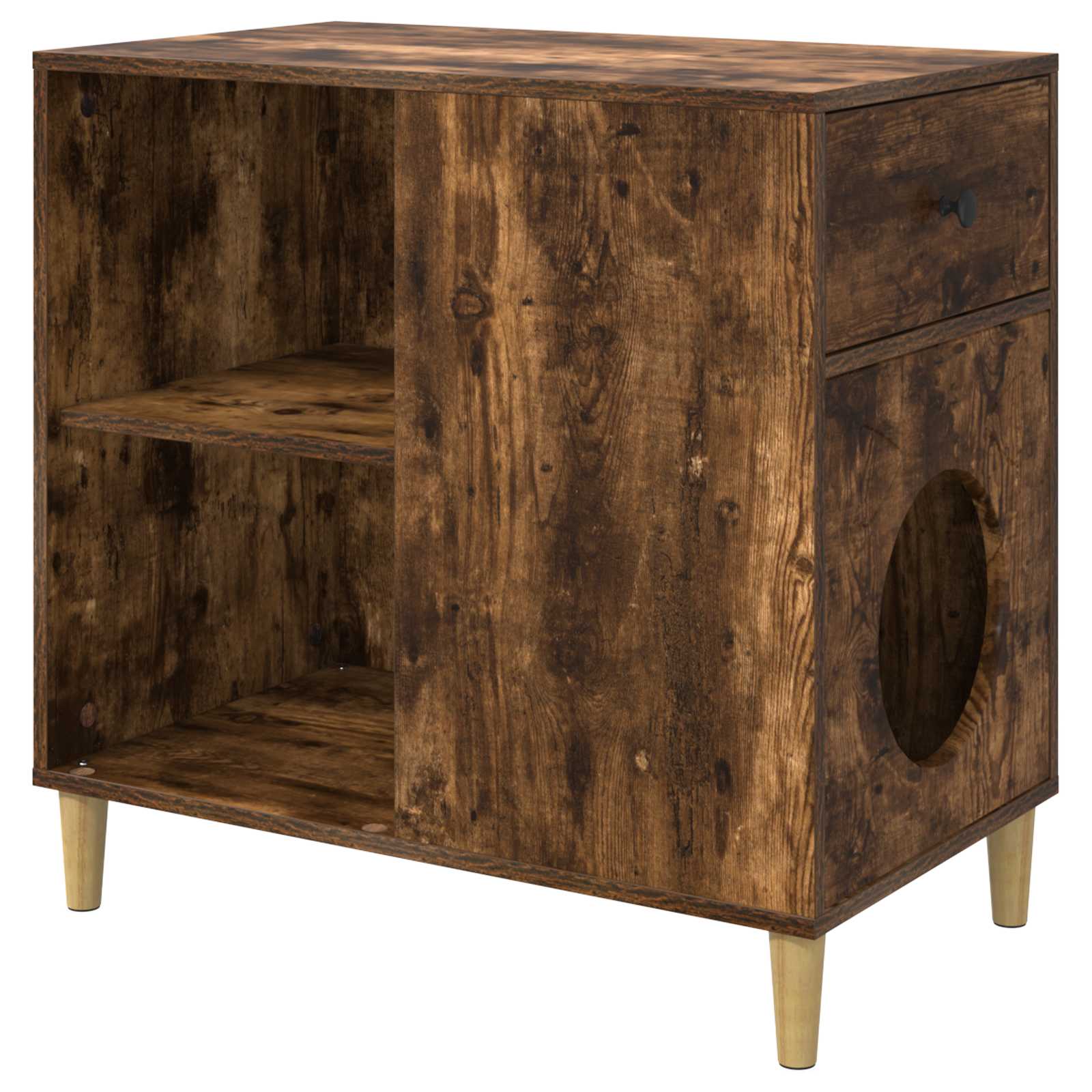 Kissatalo Savupähkinä 72 x 42.5 x 70 cm Tekninen puu