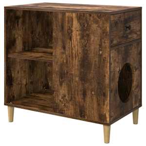 vidaXL Kassi Maja Suitsutatud tamm 72 x 42,5 x 70 cm Tehispuit