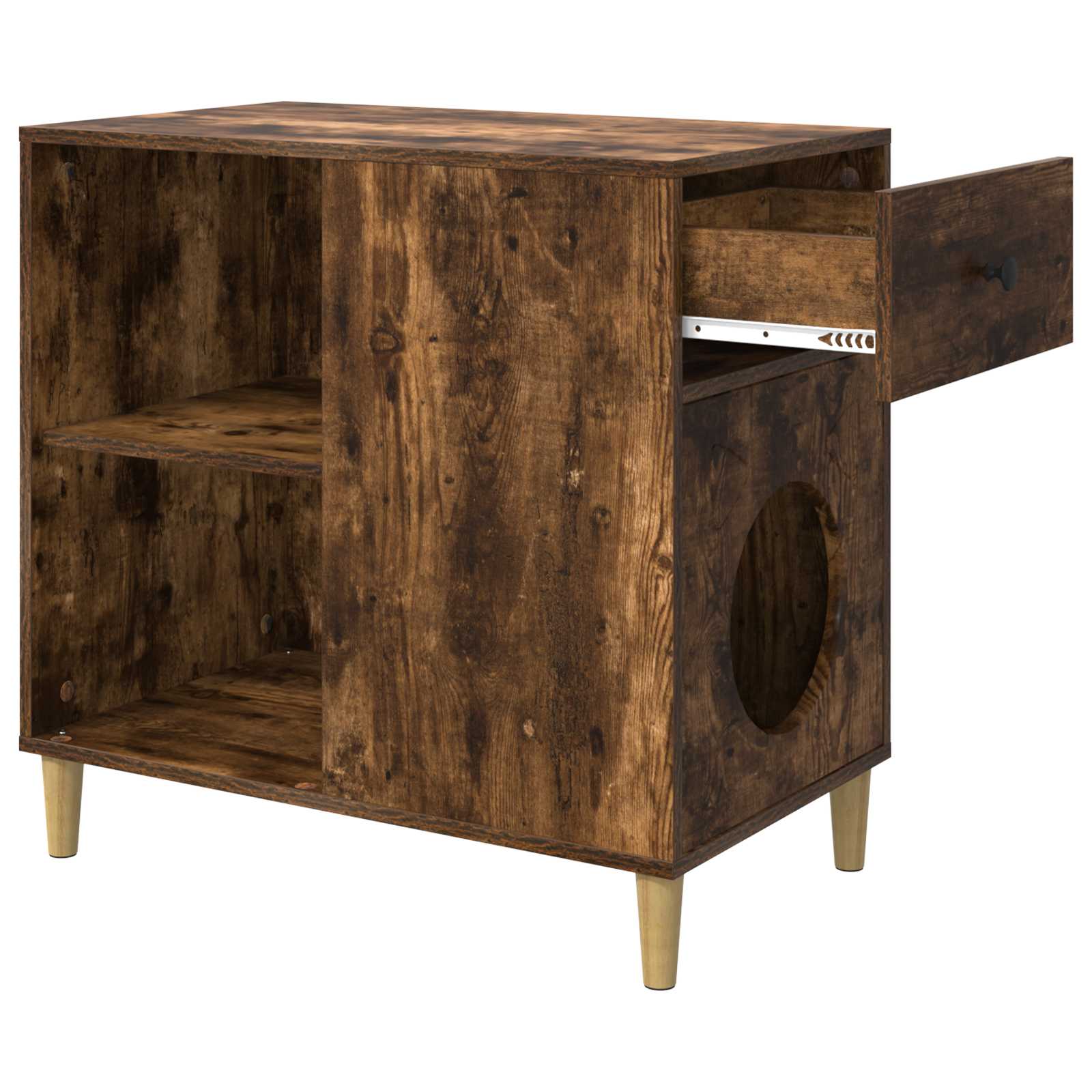 Kissatalo Savupähkinä 72 x 42.5 x 70 cm Tekninen puu - Image 5