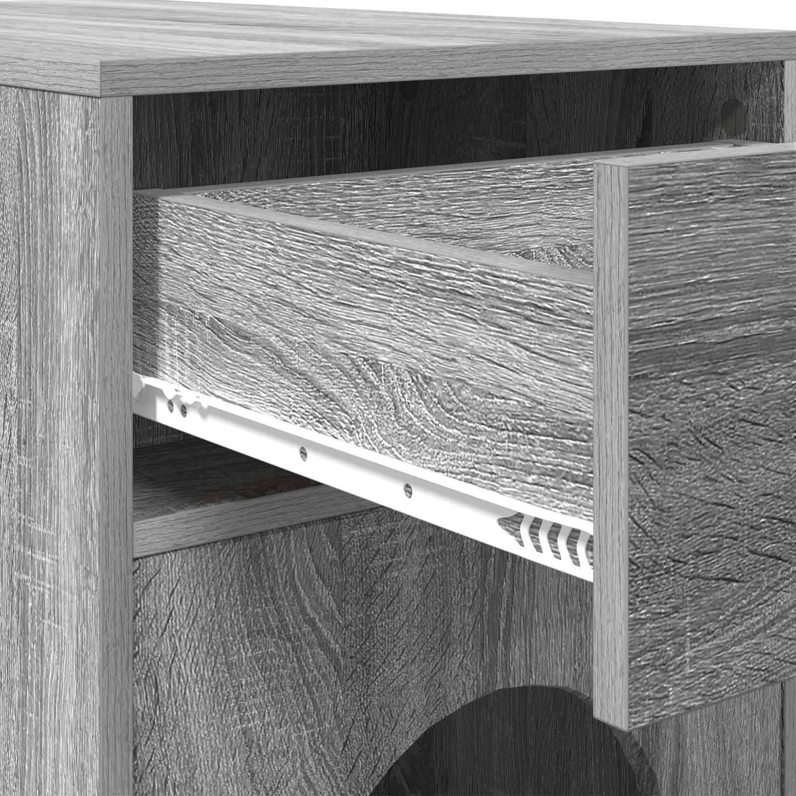 Kissatalo Harmaa Sonoma 72 x 42.5 x 70 cm Tekninen puu - Image 9