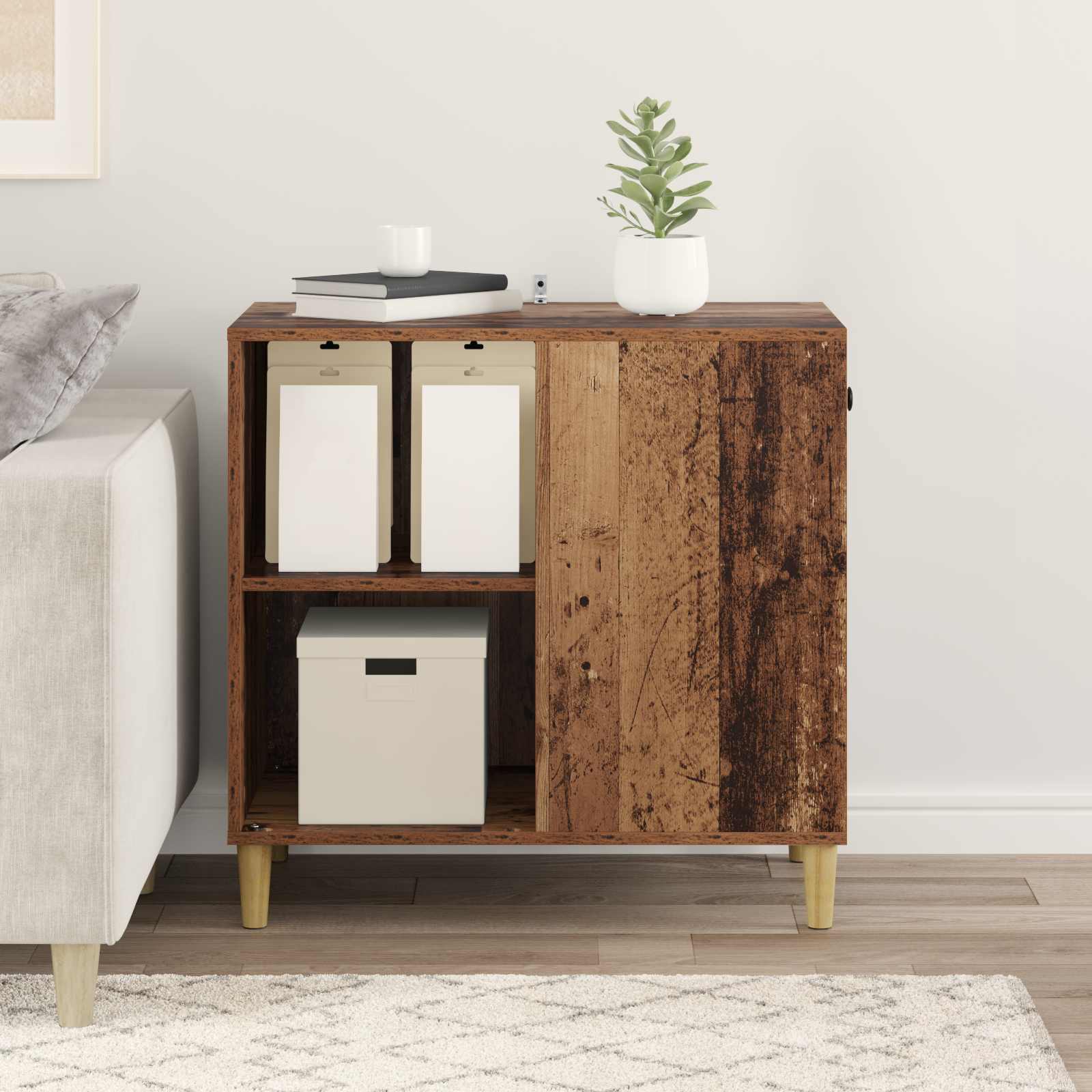 Kissatalo Vanha puu 72 x 42.5 x 70 cm Tekninen puu - Image 4