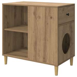 Kočičí dům Umělecký dub 72 x 42.5 x 70 cm kompozitní dřevo - obrázek 2
