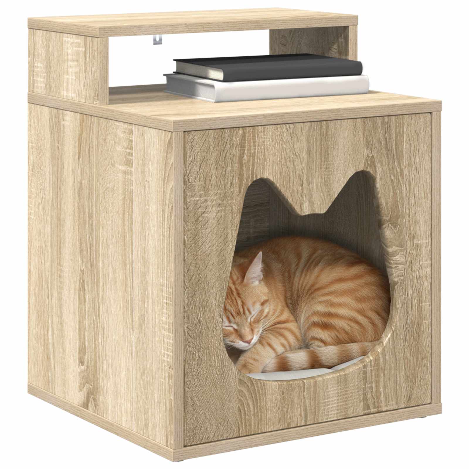 vidaXL Kattenhuis Sonoma 42,5 x 40 x 53,5 cm Bewerkt hout