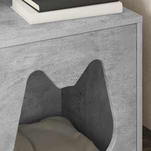 Kočičí dům Beton 42,5 x 40 x 53,5 cm kompozitní dřevo - obrázek 4