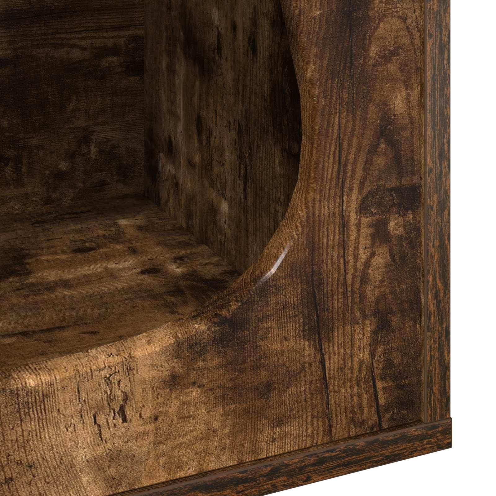 Kattenhuis Gerookt eiken 42,5 x 40 x 52,5 cm Bewerkt hout image 8