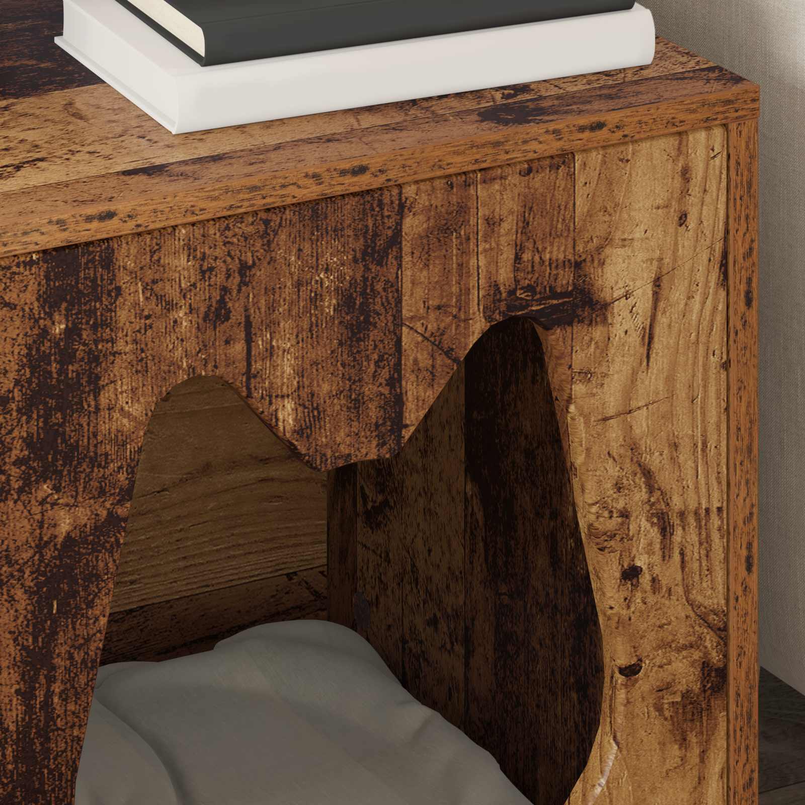 Kattenhuis Oudhout 42,5 x 40 x 52,5 cm Bewerkt hout image 4