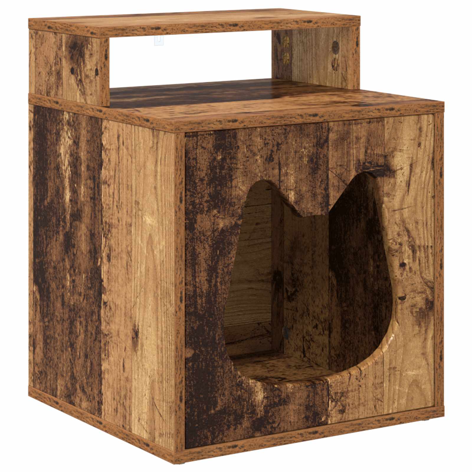Kattenhuis Oudhout 42,5 x 40 x 52,5 cm Bewerkt hout image 2