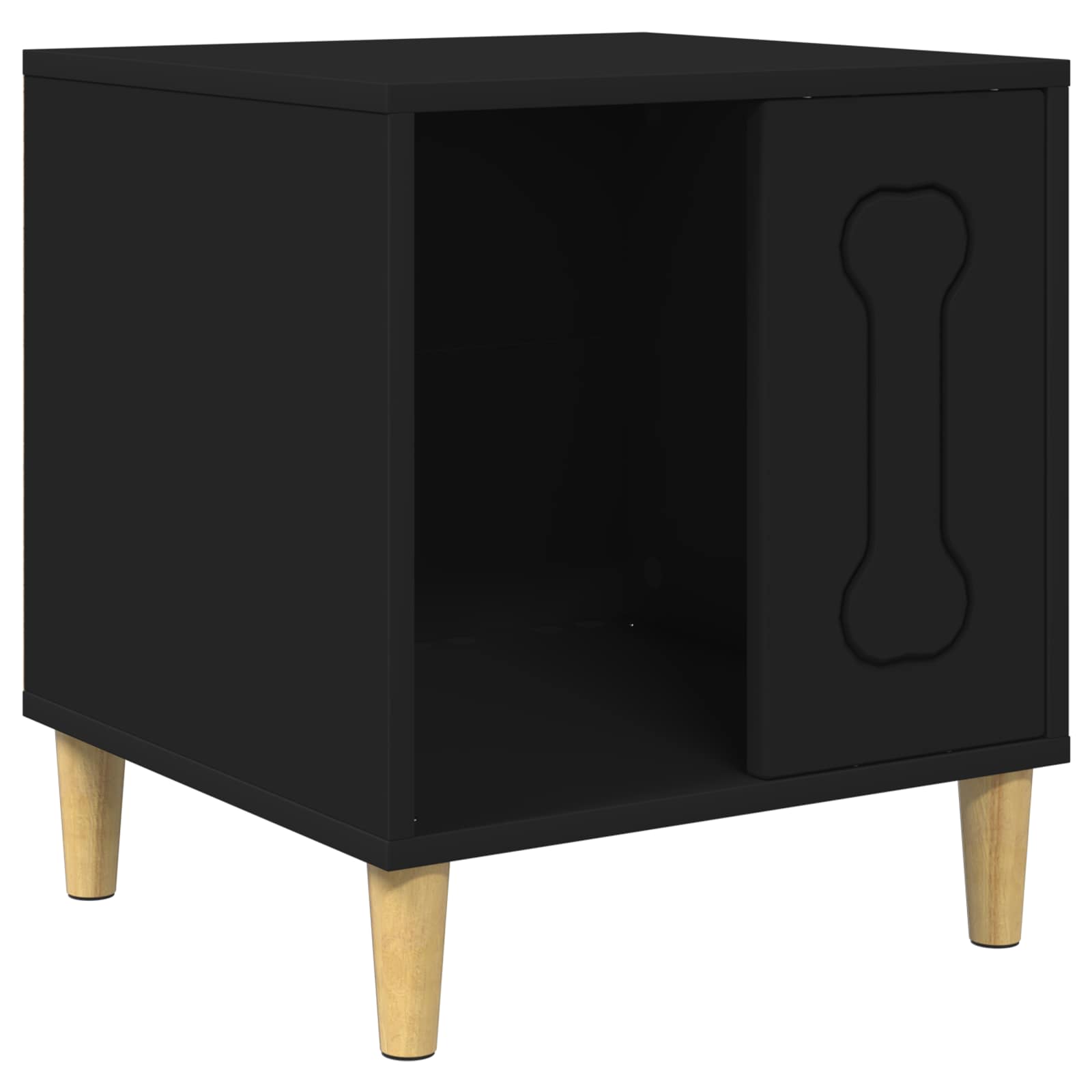 Koirankoppi Musta 44 x 42 x 49 cm Tekninen puu