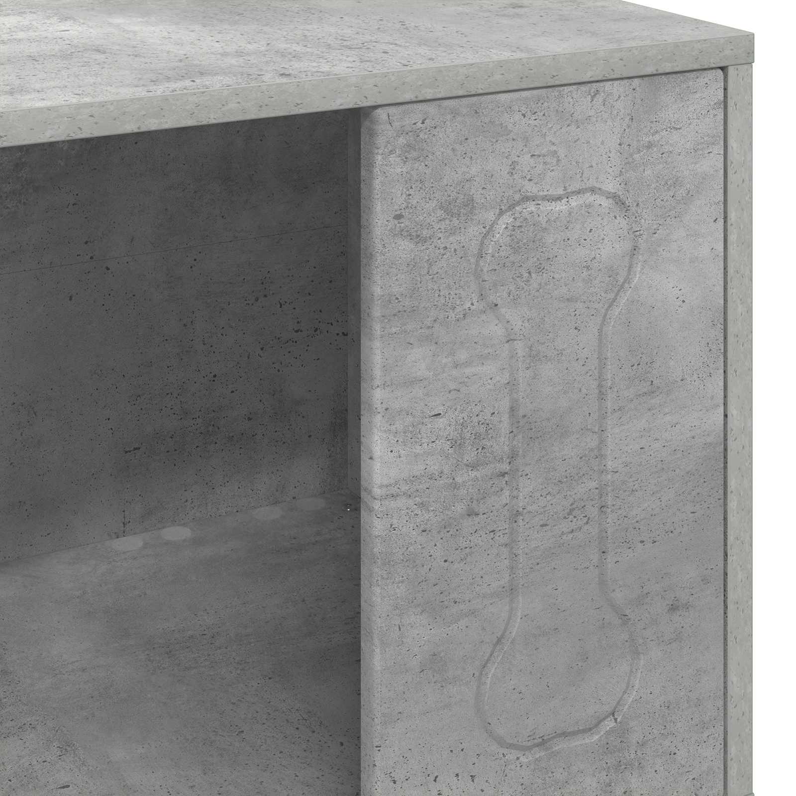 Hondenhuis Beton 44 x 42 x 49 cm Bewerkt hout image 8