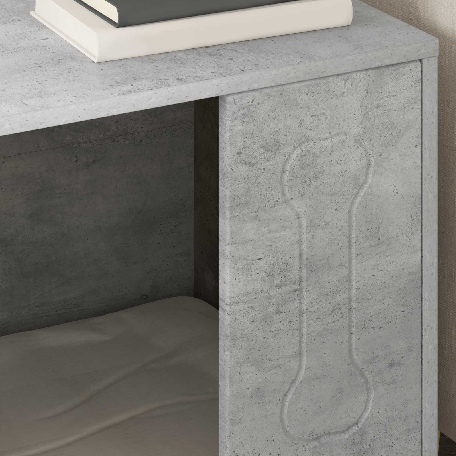 Hondenhuis Beton 44 x 42 x 49 cm Bewerkt hout image 4