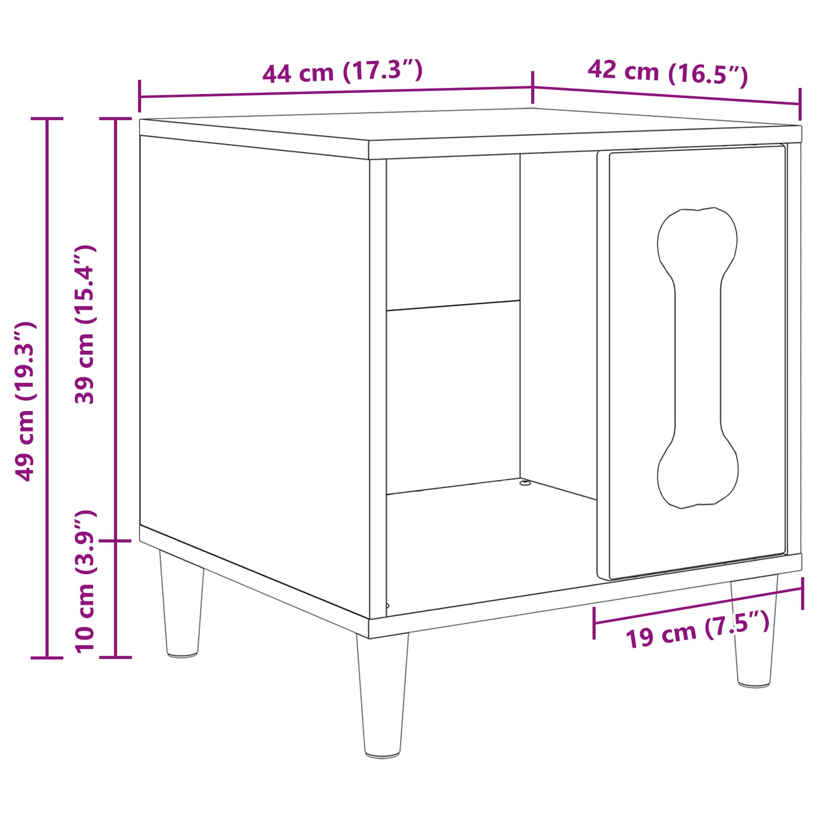 Koirankoppi Harmaa Sonoma 44 x 42 x 49 cm Tekninen puu - Image 11