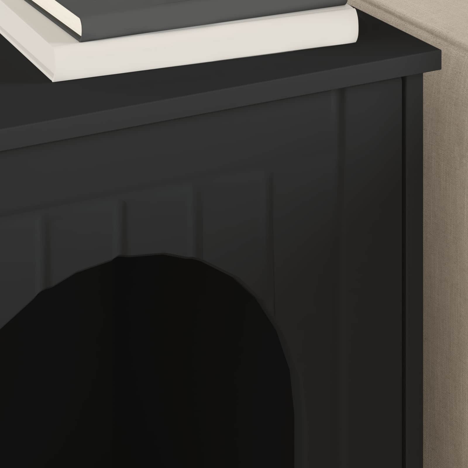 Kattenhuis Zwart 53 x 52 x 62 cm Bewerkt hout image 4