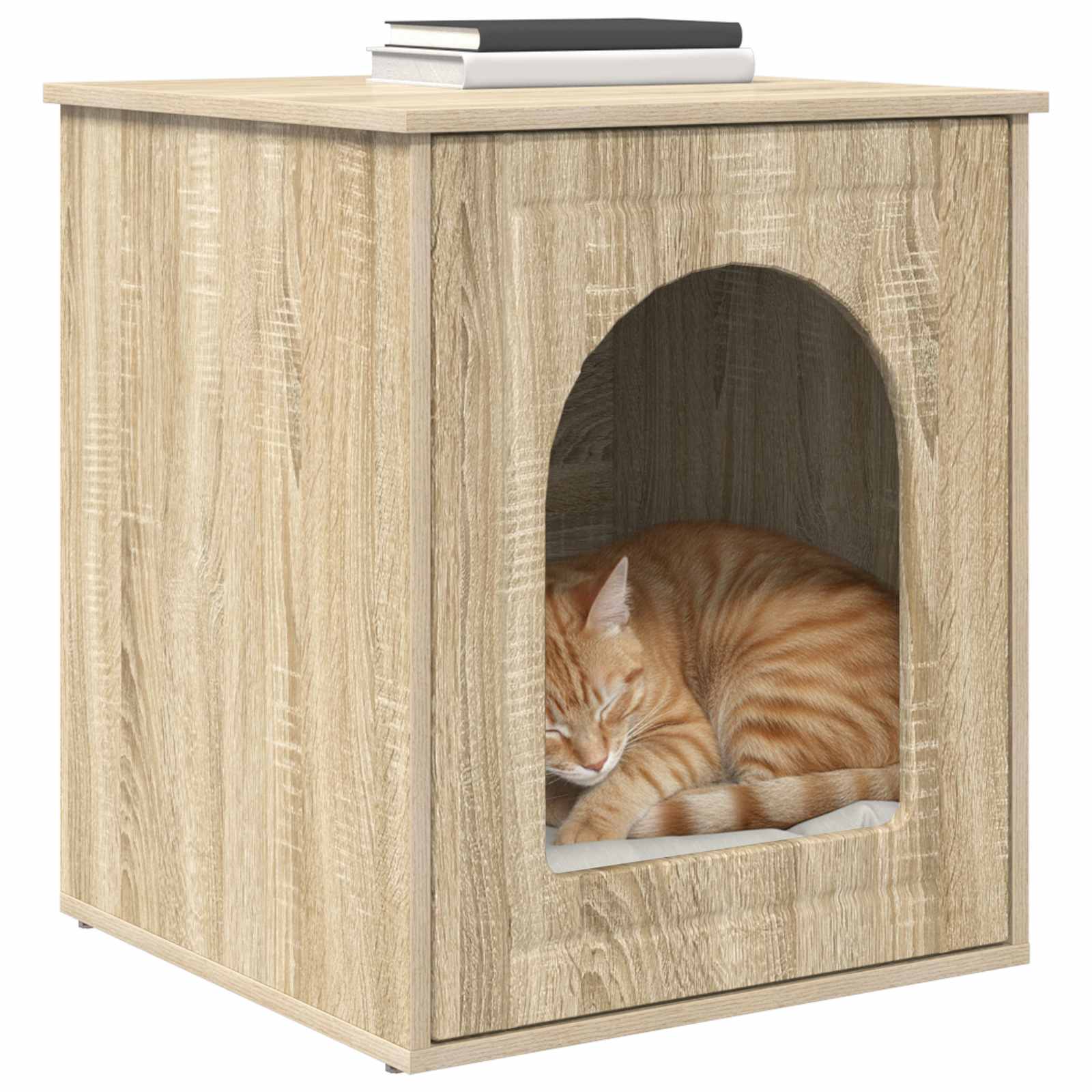 vidaXL Kattenhuis Sonoma 53 x 52 x 62 cm Bewerkt hout