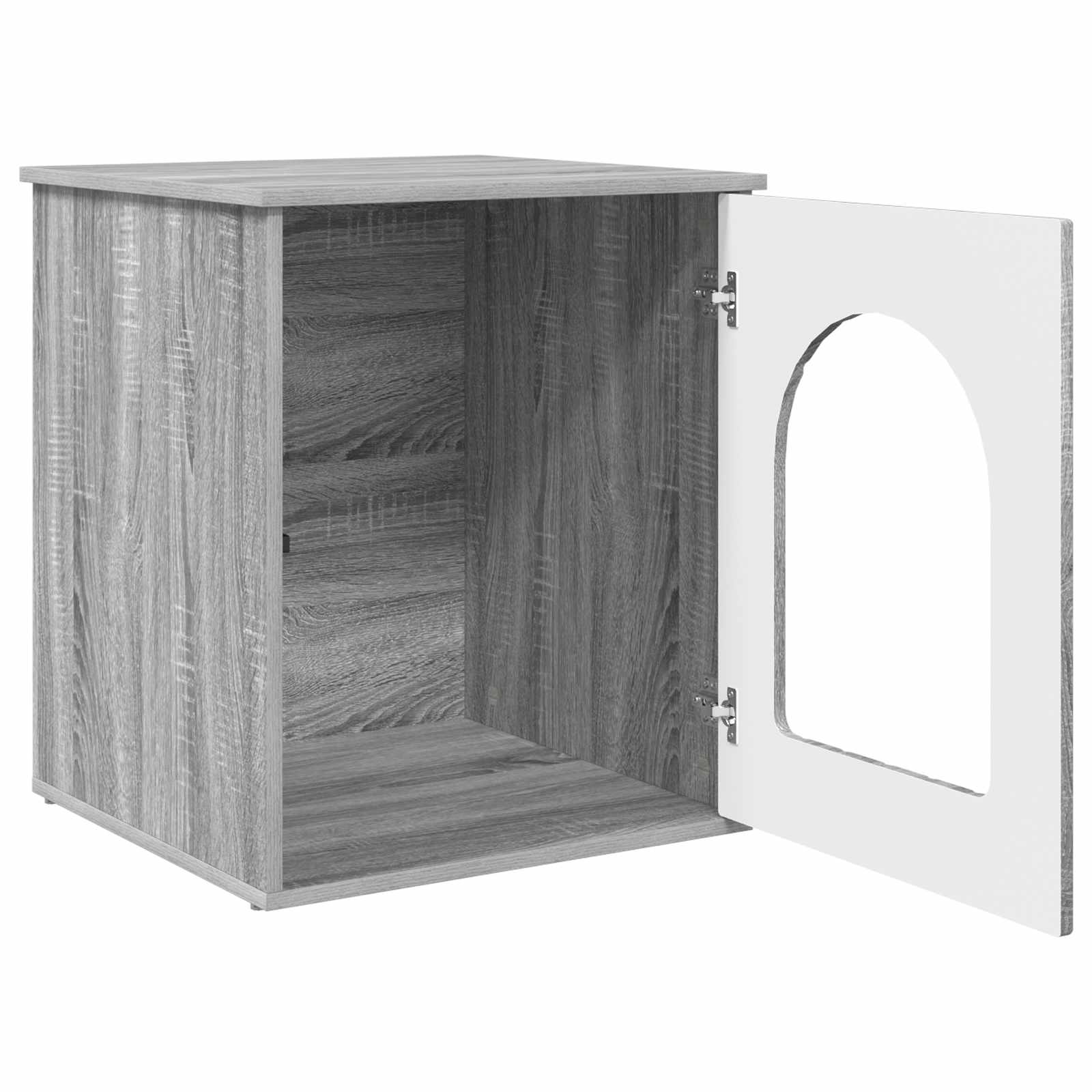 Casa pentru pisici Gri Sonoma 53 x 52 x 62 cm Lemn compozit [4]