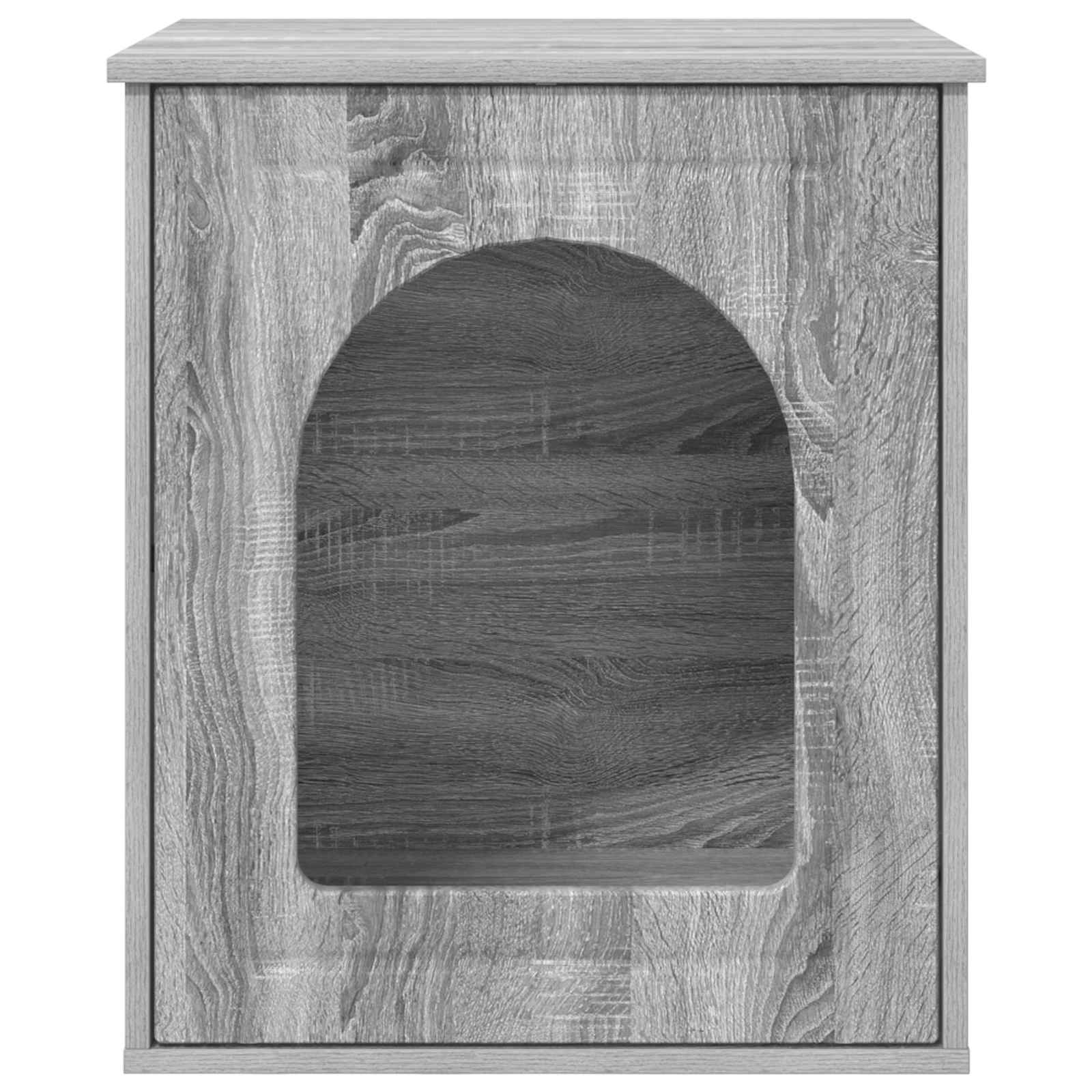 Casa pentru pisici Gri Sonoma 53 x 52 x 62 cm Lemn compozit [5]