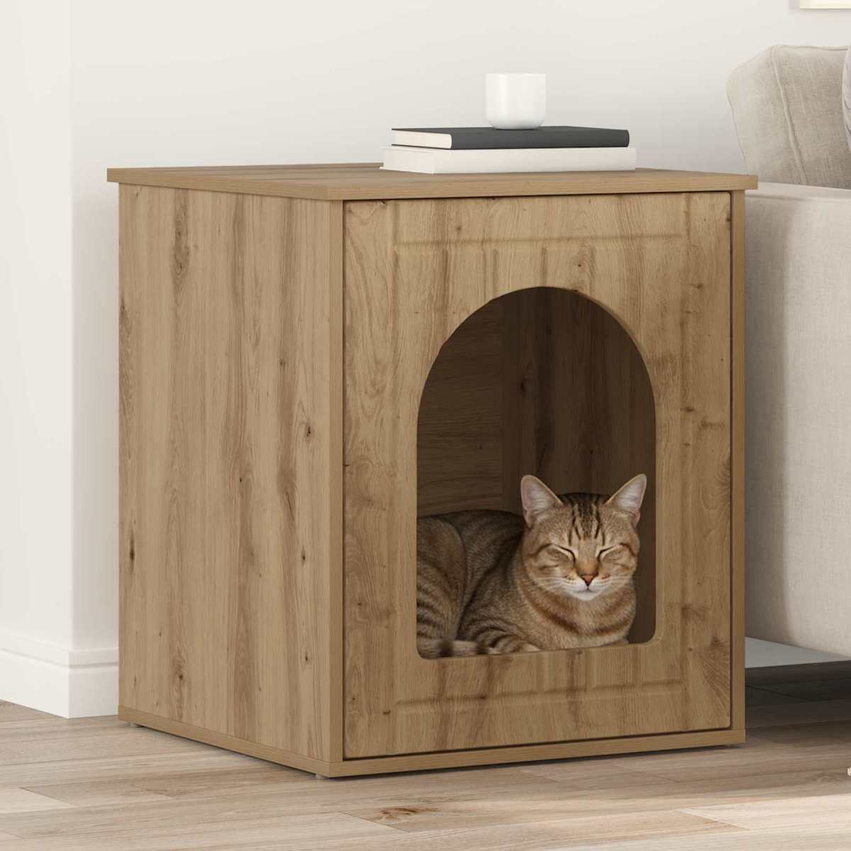 Kat Hus 53 x 52 x 62 cm Konstrueret træ