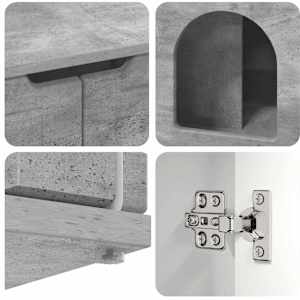 Kočičí dům Beton 85 x 55 x 50,5 cm kompozitní dřevo - obrázek 10