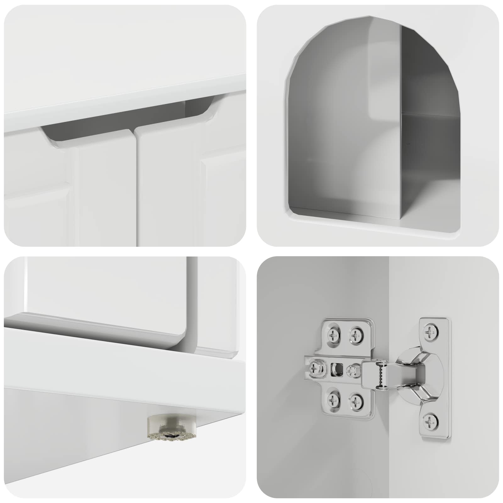 Casa pentru pisici Alb Lucios 85 x 55 x 53,5 cm Lemn compozit [9]