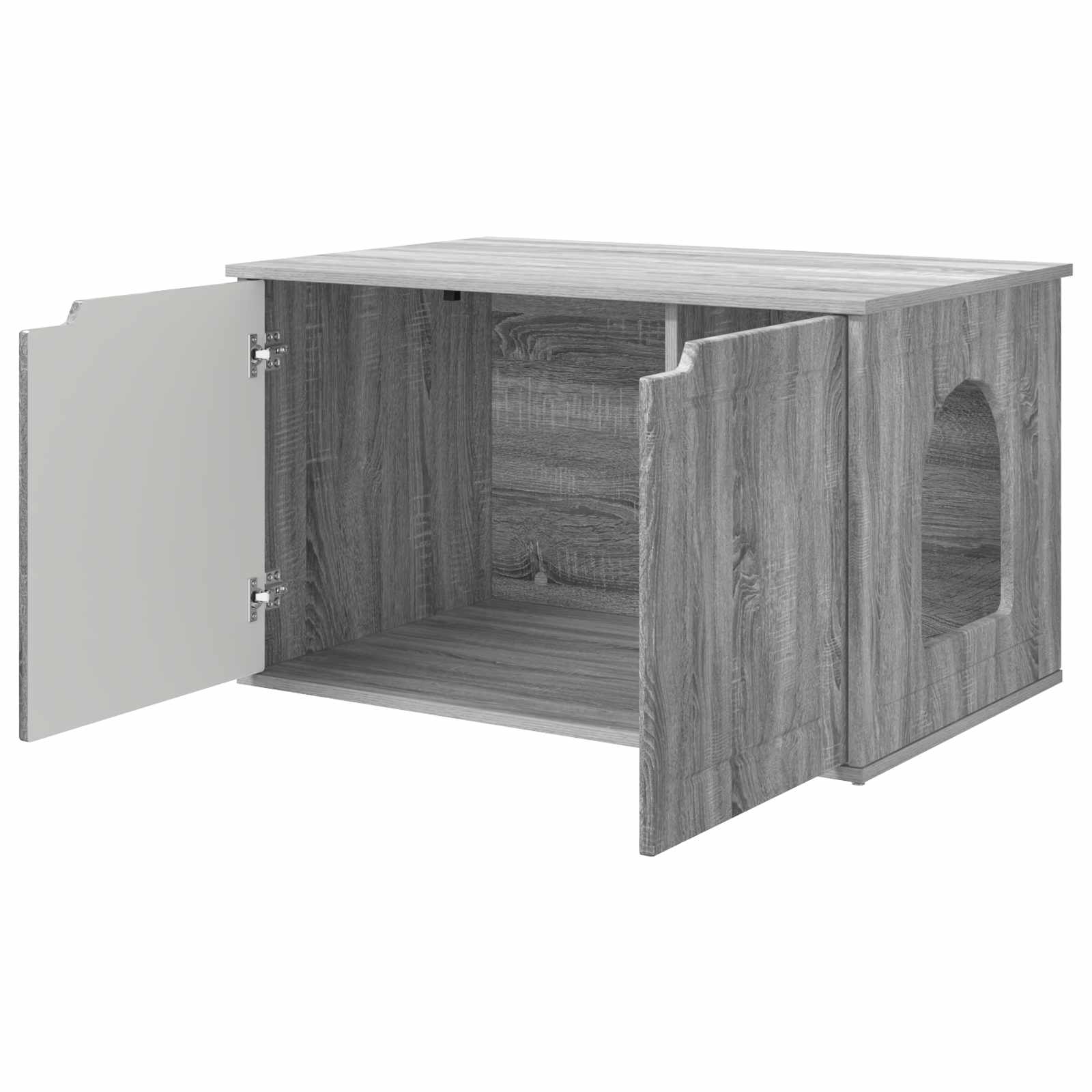 Casa pentru pisici Gri Sonoma 85 x 55 x 53,5 cm Lemn compozit [4]
