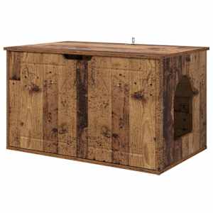 Kočičí dům Staré dřevo 85 x 55 x 50,5 cm kompozitní dřevo - obrázek 2