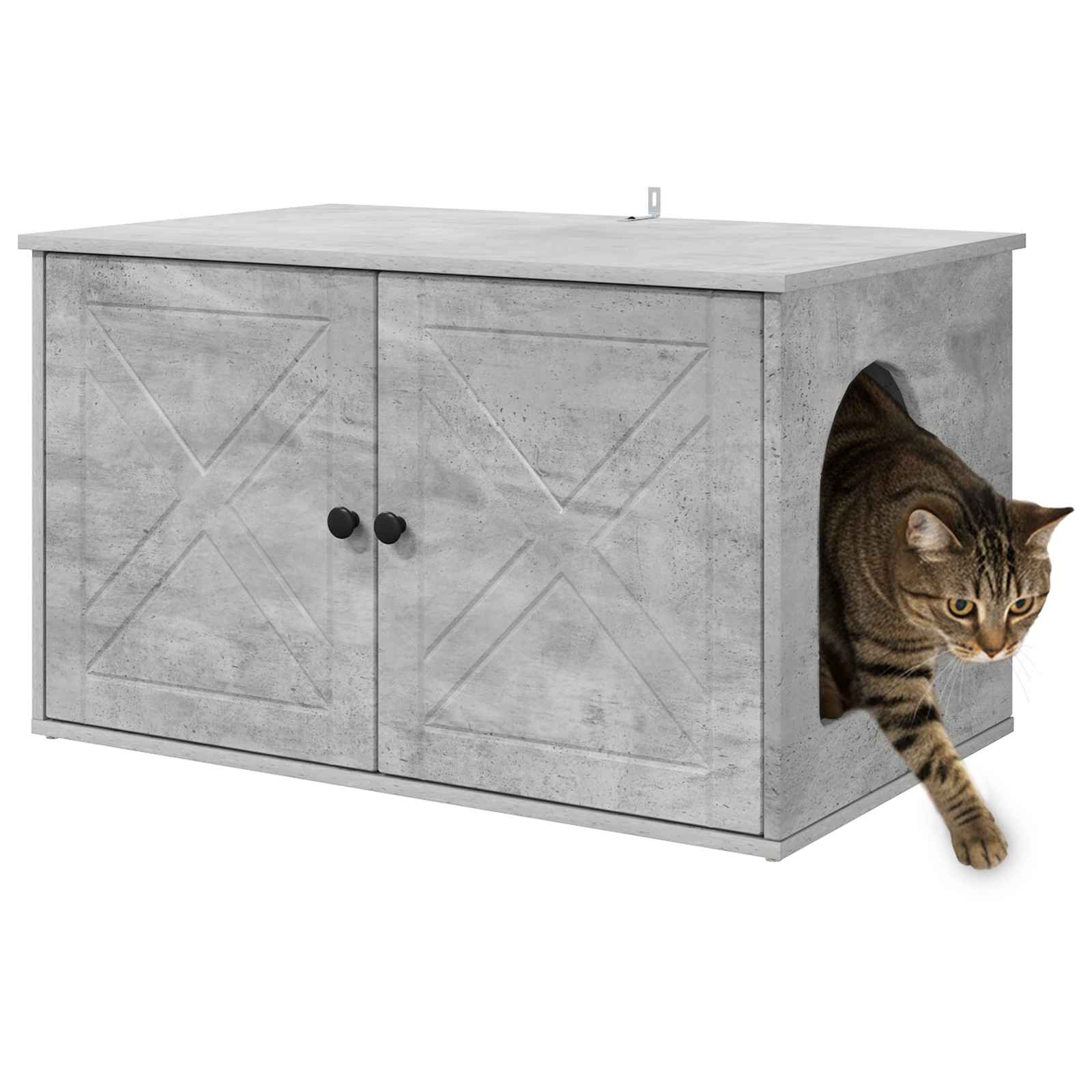 Casa pentru pisici Beton 85 x 55 x 50 cm Lemn compozit [2]