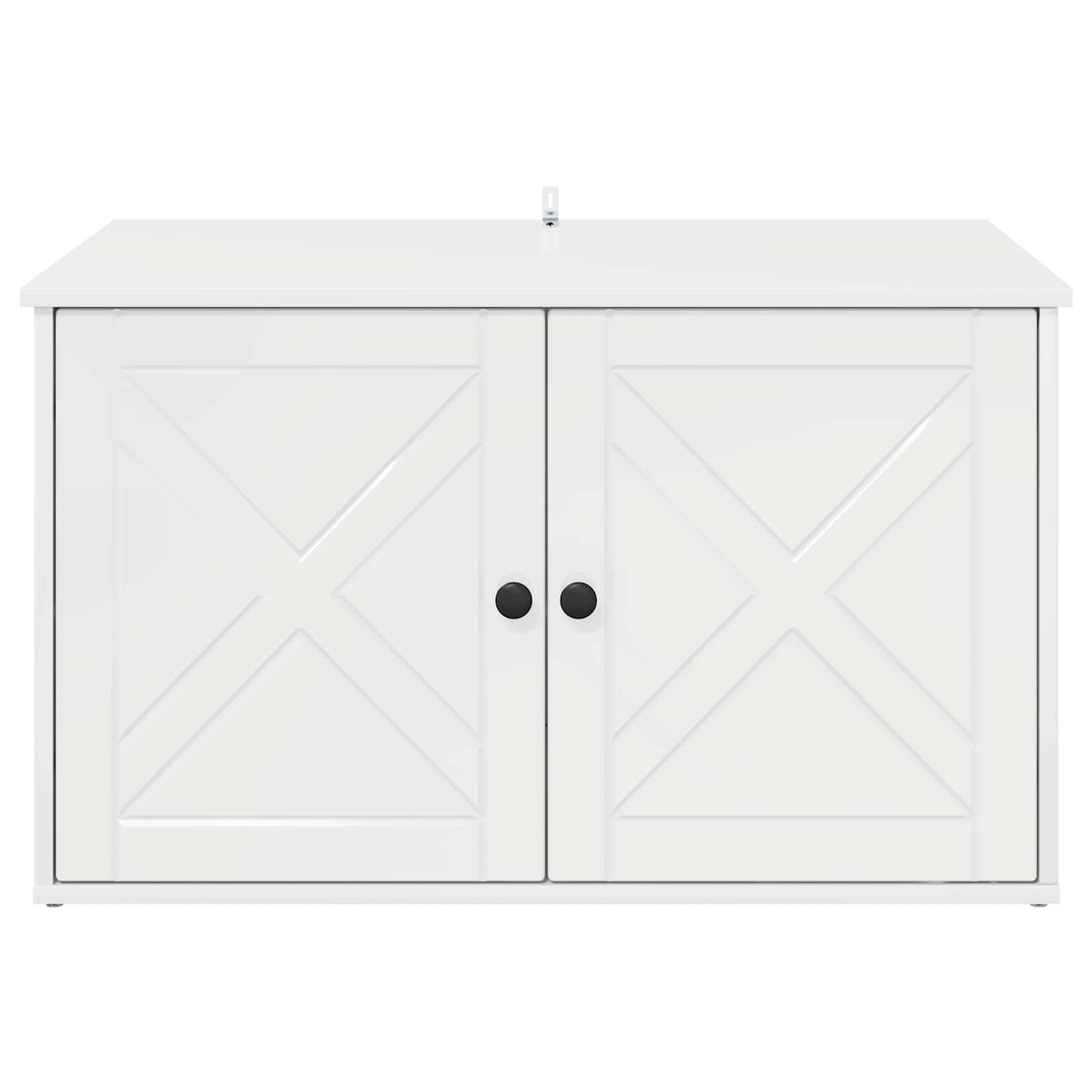 Casa pentru pisici Alb Lucios 85 x 55 x 50 cm Lemn compozit [6]