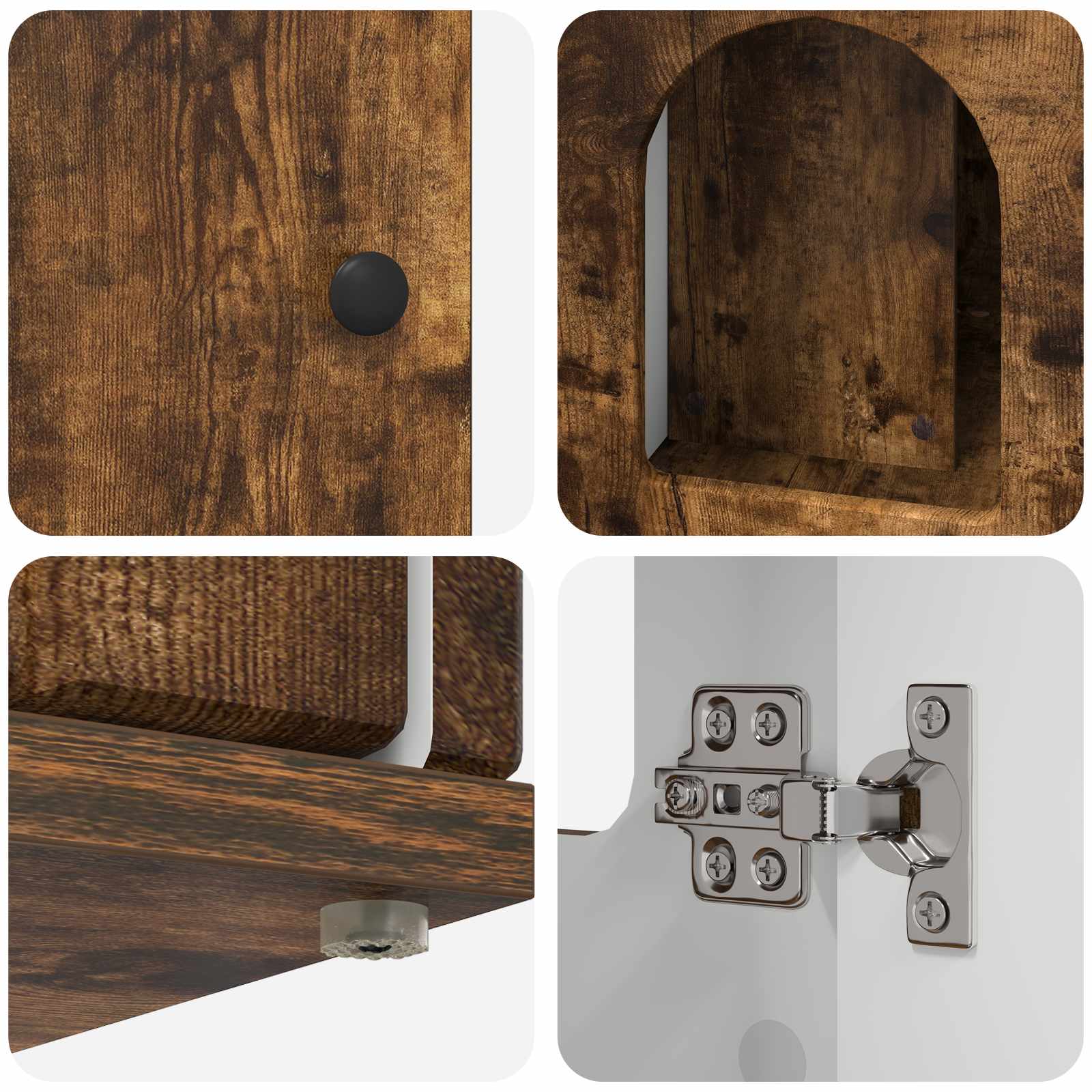 Casa pentru pisici Stejar fumuriu 85 x 55 x 50 cm Lemn compozit [9]